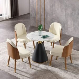 FULLOVE Luxury Solid Wood Dining Chair Hotel Chair Household Restaurant Modern Simple Leisure Negotiation Table Chair Wholesale 1