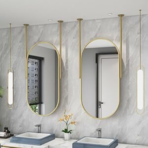 Led Lighted Makeup Decor Mirror Bathroom Design Smart Hairdressing Dressing Table Mirror Full-body Deco Chambre Decorating Room 1