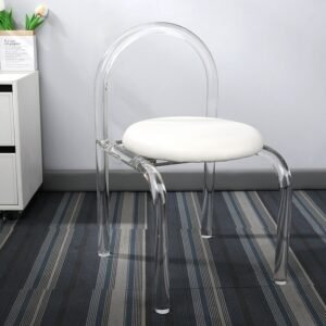Dresser Transparent Dining Chair Acrylic Bedroom Garden Dining Chair Cushion Beauty Salon Chaise Design Living Room Furniture 1