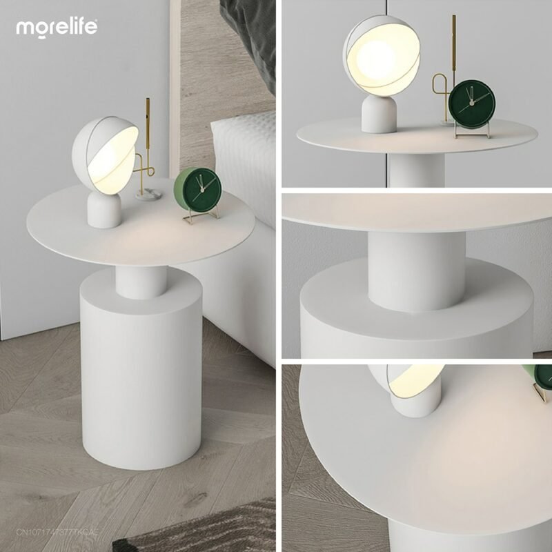Nordic side table creative iron bedside table Light luxury living room Simple sofa Small side table Modern corner table 5
