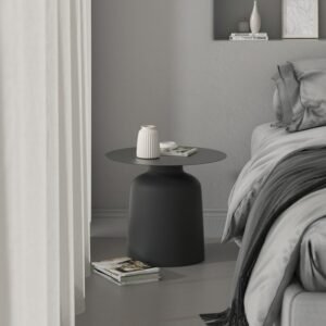 MOMO Nordic Bedroom Bedside Small Round Table Minimalist Iron Bedside Table Creative Personality Bedside Table Modern Simplicity 1