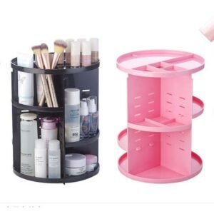 VOW 360-degree Rotating Makeup Organizer Brush Holder Jewelry Case  Makeup Cosmetic Storage Box Shelf New Fashion 1