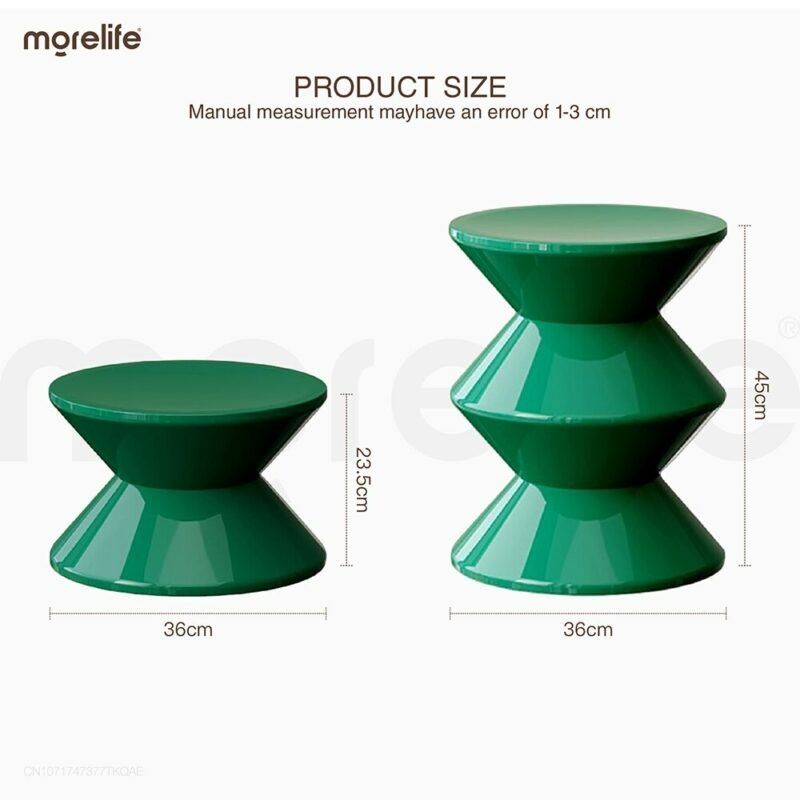 Round Coffee Table Plastic Nordic Small tea table Living Room Sofa Side Table Hallway Shoes Stool Balcony Small Desk Nightstands 6
