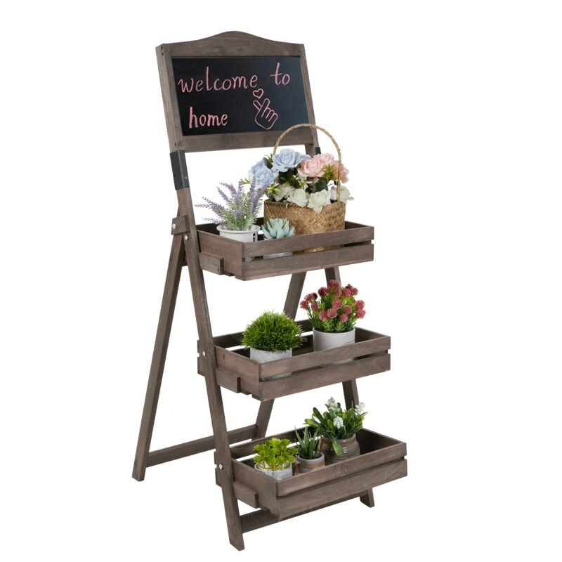 Heavy Duty Wooden Frame A Board Pavement Sign Shop Chalk Stand Flower Box Message Board Gardening 3