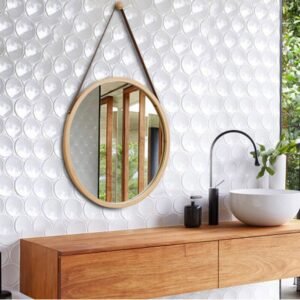 Standing Shower Desk Round Wall Mirror Bathroom Hairdresser Table Decorative Mirror Makeup for Hallway Espejos Cosmetic Mirror 1
