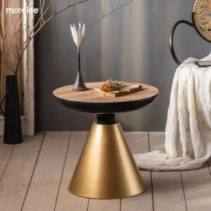 Nordic vintage coffee table side table iron art removable round creative sofa side table living room balcony coffee table 1
