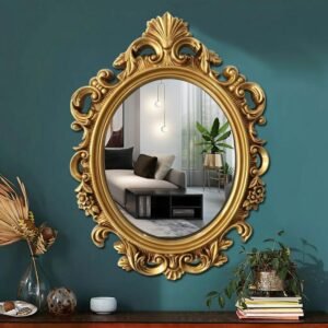 Makeup Aesthetic Decorative Wall Mirrors Bedroom Gold Shower Bathroom Mirror Vintage Home Design Deco Salon Nursery Room Decor 1