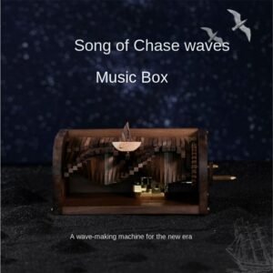 FULLOVE Songs Of Chasing The Waves Wooden Handmade Wave Maker 8-tone Box Diy Lover Friend Gifts Music Box For Men And Women 1