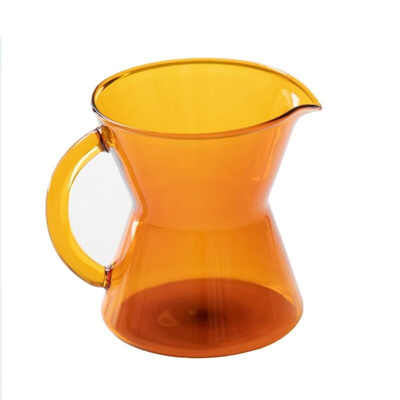 Amber Glass Milk Jug with Handle Small Milk Bottle Heat-resistant Glass Coffee Cup Brew Coffee Sharing Pot 5