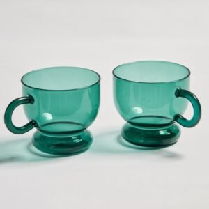 2PC Nordic glass coffee cup milk tea beer heat resistant cocktail wine mug Drinkware tumbler cups household Big mugs 1