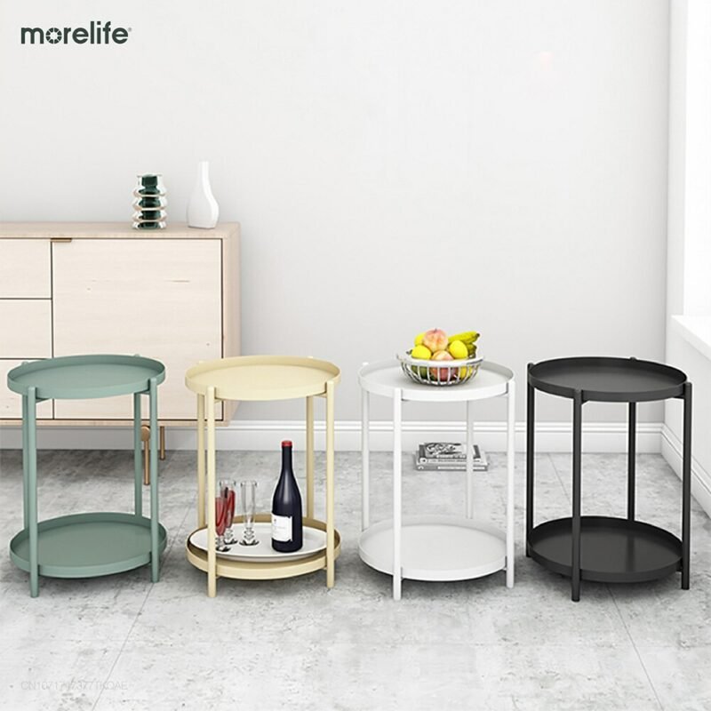 Nordic Simple Side Table Modern Minimalist Small Coffee Table Nordic Living Room Sofa Corner Table Round Balcony Side Table 5