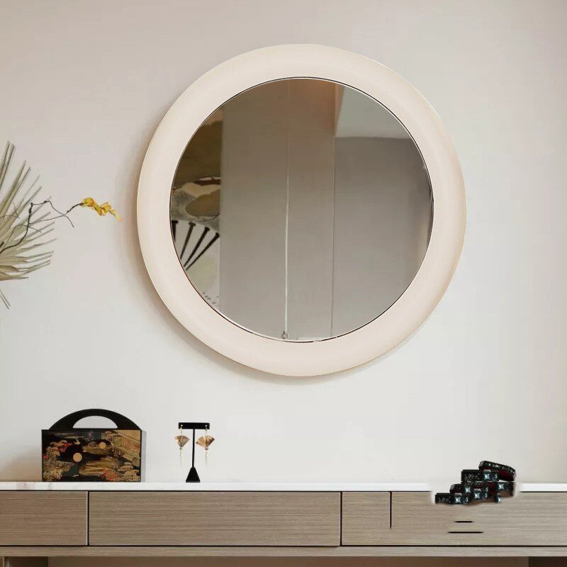 Bedroom Wall Mirror Shower Hanging Round Art Irregular Hairdressing Length Hallway Mirror Salon Espejo Con Luz Bathroom Decor 1