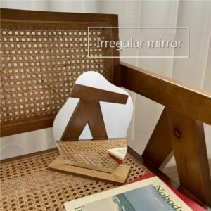 Simple Irregular Mirror Home Desktop Makeup Mirror Acrylic Decoration Standing Mirror 1