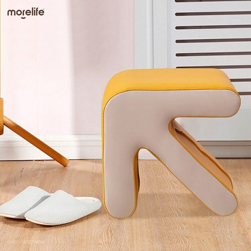 Nordic Creative Combination Small Sofa Low Stool Footstool Family Living Room Minimalist Shoe Stool Storage Rack Furniture 3