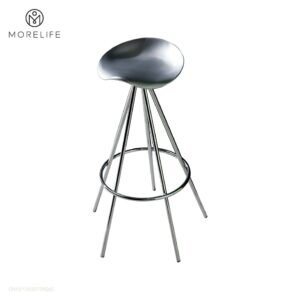 Fashion aluminum alloy rotatable bar chair Hotel chair Coffee chair Simple modern high stool Home bar chair Iron art creativity 1