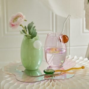 Lazzy House Creative Glass Cup Tumbler Drinkware Tea Juice Milk Coffee Mug Home Water Glasses Glass Vase Nordic Home Design 1