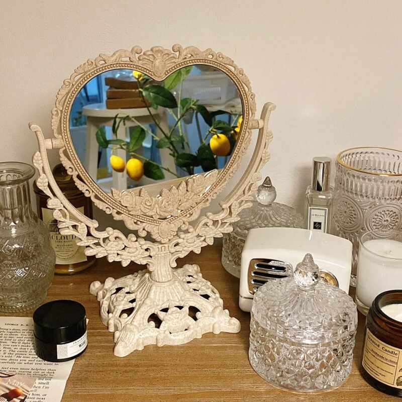 Table Decorative Mirror Nordic Vanity Glass Macrame Small Vintage Decorative Mirror Bathroom Miroir Decoratif House Decoration 4