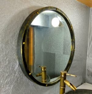 Round Vintage Decorative Mirror Bathroom Large Wall Decorative Mirror Cosmetic Toilet Espelhos Home Decoration Luxury YY50DM 1