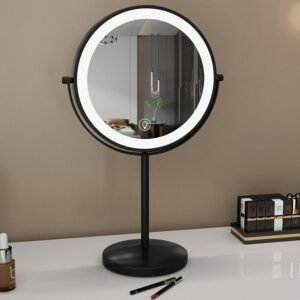 Small Led Decorative Mirror Bedroom Standing Magnifying Decorative Mirror Cosmetic Tabletop Lustro Home Decor Aesthetic YY50DM 1