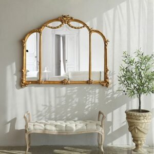 Quality Nordic Decorative Wall Mirrors Bedroom Gold Frame Decor Mirror Luxury Living Room Luxury Lusterko Bathroom Decor 1