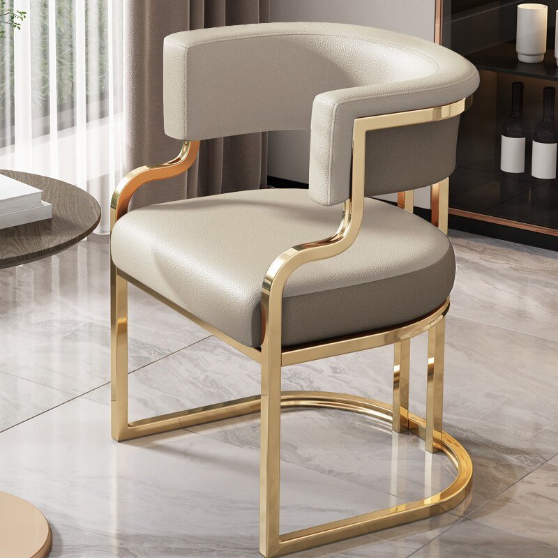 Salon Styling Designer Dining Chairs Modern Metal Lounge Dining Chairs Living Room Luxury Silla Comedor Furniture For Home 1