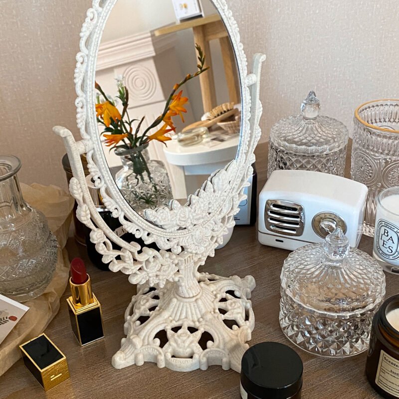 Table Decorative Mirror Nordic Vanity Glass Macrame Small Vintage Decorative Mirror Bathroom Miroir Decoratif House Decoration 2