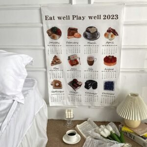 MOMO Ins New Year Calendar 2023 Calendar Background Painting Home Decoration Photography Background Cloth Hanging Cloth 1