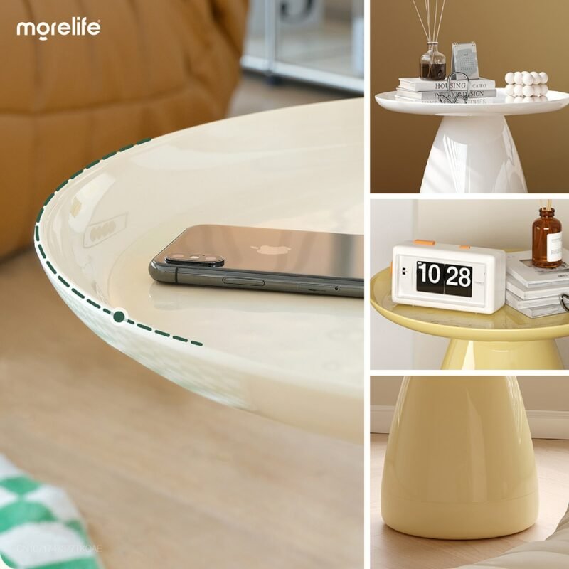 Nordic tea table side table Coffee table bedside table modern living room small round table Home living room sofa side table 4