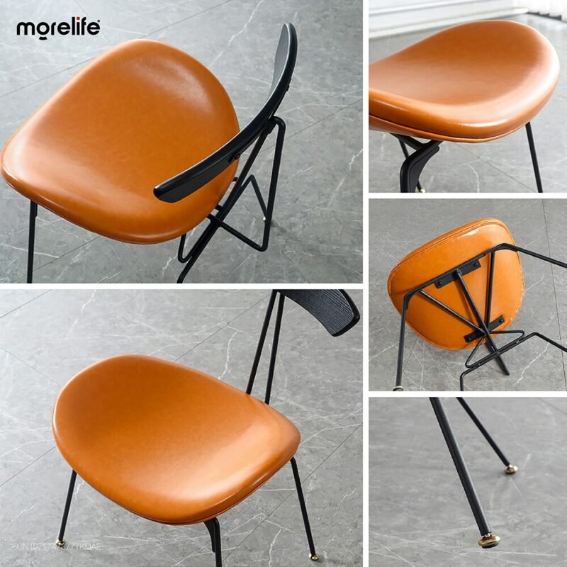 Nordic iron art Dining chair Coffee chair hotel chair industrial style chair light luxury simple single chair makeup stool chair 5