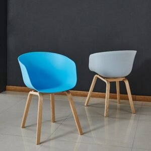Plastic Dining Chair Adult Backrest Armchair Wood Plastic Hotel Conference Chair Dining Chair Office Leisure Conference Chair 1
