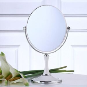 Standing Vanity Cosmetic Table Decorative Mirror Makeup Round Aesthetic Bathroom Mirror Room Decor Home Miroir House Decoration 1