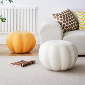 MOMO Pumpkin Stool Bedroom Dressing Stool Home Household Shoe Changing Stool Balcony Living Room Nordic Style Creative Pedal 1