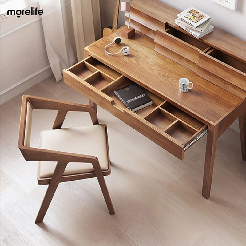 Solid Wood Dining Chair Creative Cafe Bar Catering Milk Tea Shop Single Chair Home Backrest Cushion Chair New 2023 2