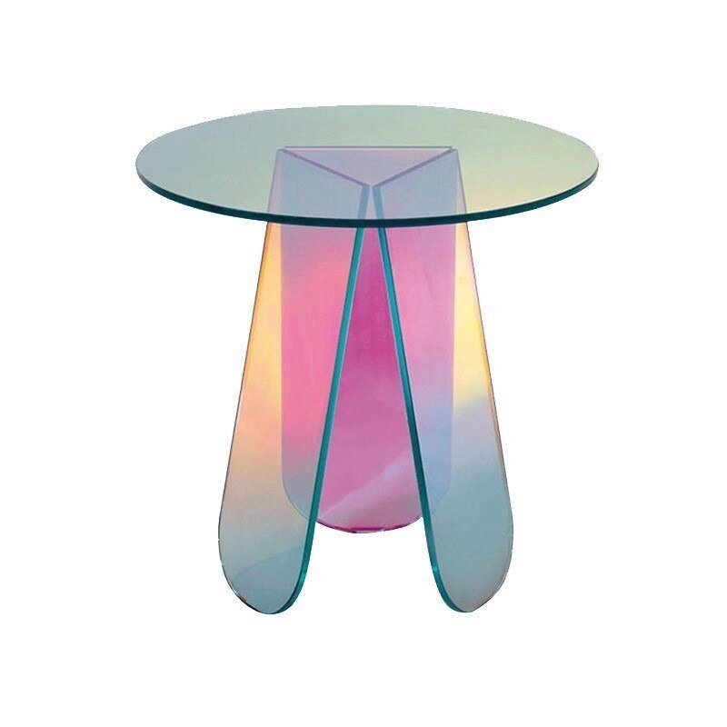 FULLOVE The Fairy Tea Table Beside The Sofa In The Living Room Of Acrylic Colorful Tea Table Small Transparent Table Sofa Table 6