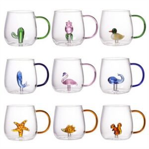 Cartoon Animal Shape Glass Home Cute High Borosilicate Glass Single Layer Cup Living Room with Guests Juice Cold Drink Cup 1