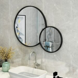 Hanging Accessories Wall Mirror Decorative Quality Table Bathroom Mirror Glass Crafts Shower Miroir Mural Washroom Accessories 1