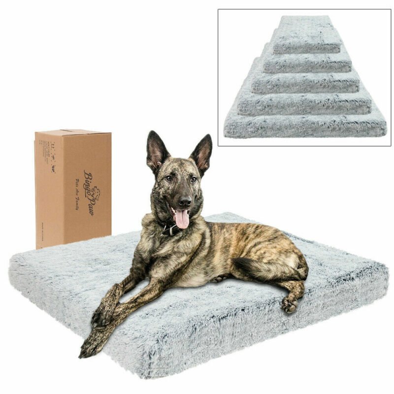 Deluxe Extra Large Dog Bed Pet Cushion Soft Pad Cozy Foam Crate Washable Mat Anti-Slip 1