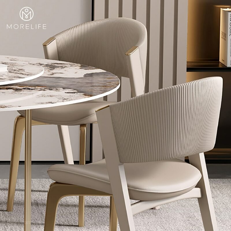 Designer Luxury Metal Dining Chair Metal Frame Cushion Backrest Chair Restaurant Furniture 4
