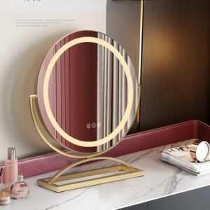 Gold Decorative Mirror Table Touch Switch Glass Hairdresser Jeweler Vanity Decorative Mirror Light Espelho De Mesa Home Decor 1