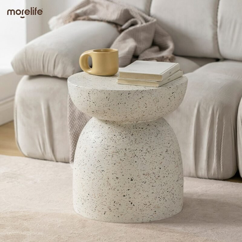 Nordic sofa side table cream style living room corner table homestay hotel creative small coffee table bed head side table 4