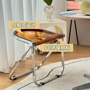 Folding Nordic Dining Chair Design Plastic Garden Fishing Dining Chair Camping Outdoor Sillas Comedor Dining Room Furniture 1