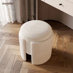 Nordic Luxury Dressing Chair Modern Simple Makeup Stool Household Bedroom Small Family Type Minimal Back Makeup Stool 1