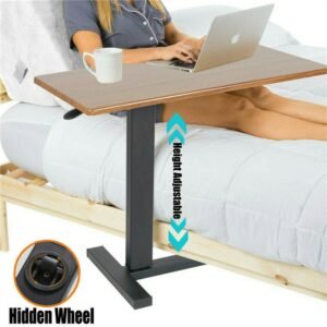 Large Rolling Overbed Laptop Desk Height Adjustable Table Stand for Hospital US Bedside Tray 1