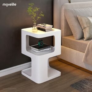 Nordic creative iron art bedside table Light luxury living room Simple sofa Small side table Bedside table Modern corner table 1