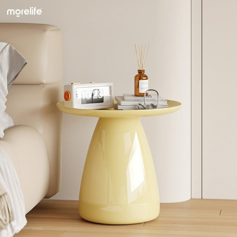 Nordic Creative Round Tea Table Home Small Apartment Living Room Multi-Functional Side Desk Ins Simple Modern Light Luxury 2
