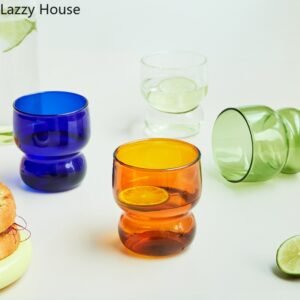 Colorful High Borosilicate Glass Milk Mug Water Cup Coffee Cup Breakfast Glasses Drinkware Coffee Mug 200ml 1