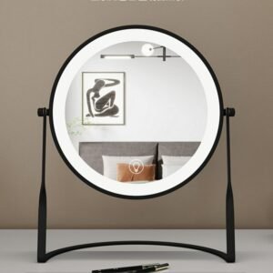 Round Led Decorative Mirror Bedroom Standing Decorative Mirror Vanity Specchio Decorativo Desk Decoration Aesthetic YY50DM 1