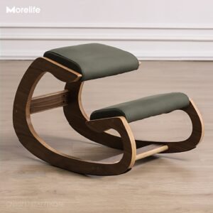 Nordic solid wood leisure rocking chair Light luxury household computer chair Kneeling chair Orthostatic rocking chair 1