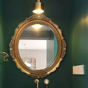 Vintage Wall Mirror Decorations Vanity Living Room Hairdressing Luxury Mirror Bathroom Decoraciones Lusterko Bathroom Decor 1