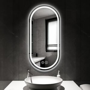 Hotel Decorative Bathroom Mirror Dress Women Tint Touch Switch Makeup Light Mirror Hanging Quality Espejo Con Luz Home Decor 1